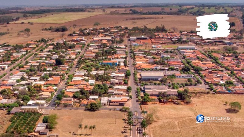 Concurso da Prefeitura de Aspásia: vista aérea do município - Foto: Divulgação