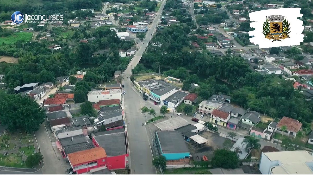 Concurso da Prefeitura de Barra do Turvo: vista aérea do município - Foto: Divulgação