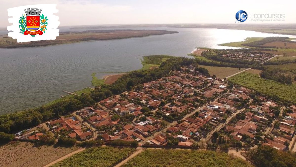 Concurso da Prefeitura de Borborema: vista aérea do município