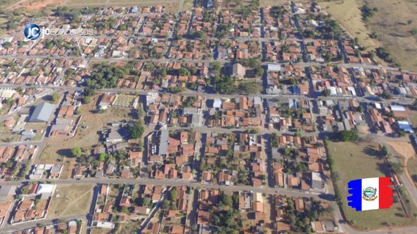 Concurso da Prefeitura de Caldazinha GO: vista aérea da cidade