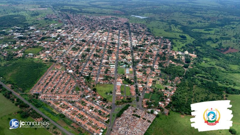 Concurso da Prefeitura de Campina Verde: vista aérea do município