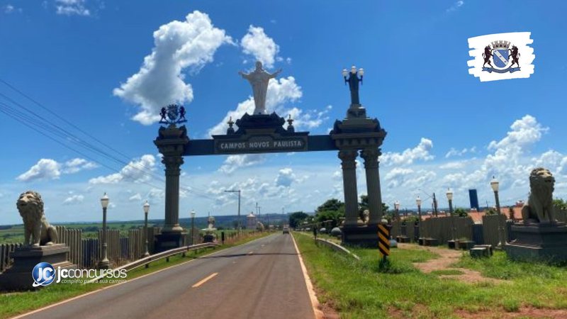 Concurso da Prefeitura de Campos Novos Paulista: portal de entrada da cidade - Divulgação