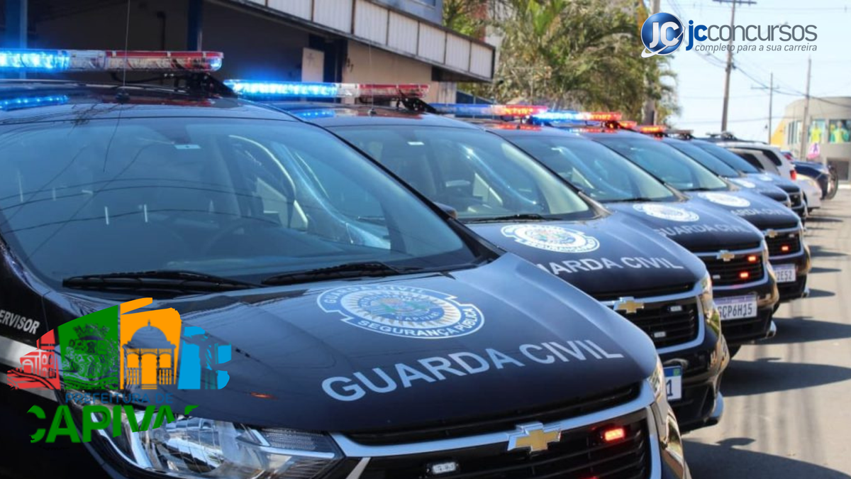 Concurso Prefeitura Capivari: viaturas da Guarda Civil Municipal