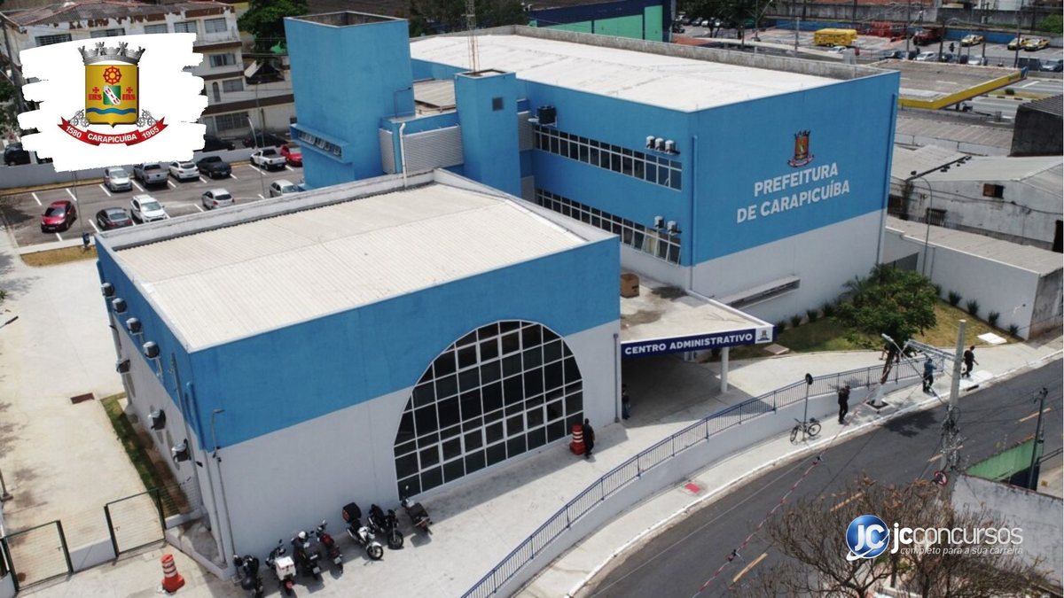 Concurso da Prefeitura de Carapicuíba: vista aérea do prédio do Executivo - Foto: Divulgação