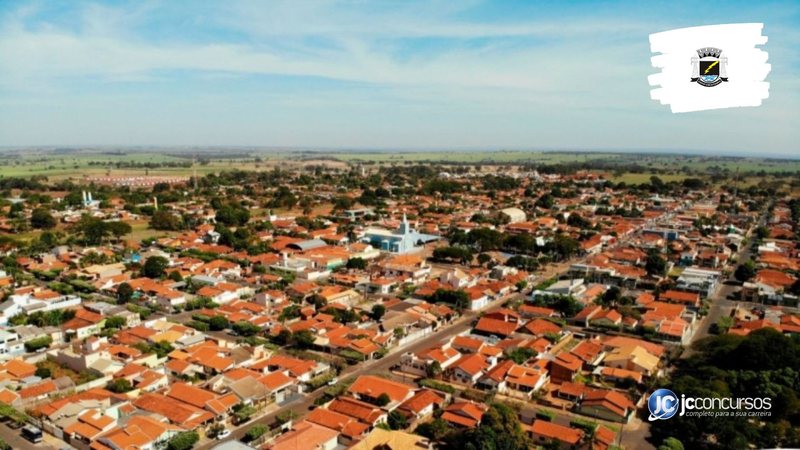 Concurso da Prefeitura de Castilho: vista aérea do município