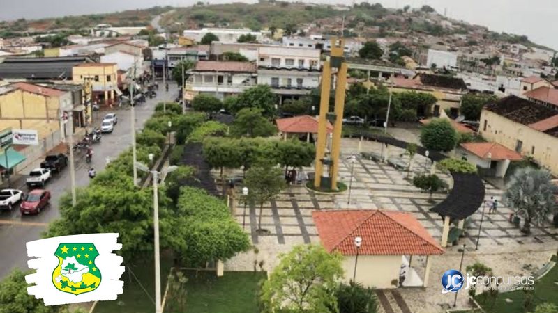 Concurso da Prefeitura de Cedro: vista aérea da região central da cidade - Foto: Divulgação
