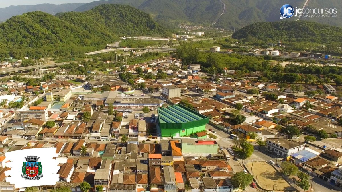 Concurso da Prefeitura de Cubatão SP: vista parcial da cidade