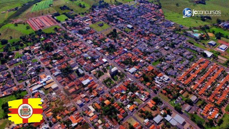 Processo seletivo da Prefeitura de Indiaporã SP: vista aérea da cidade