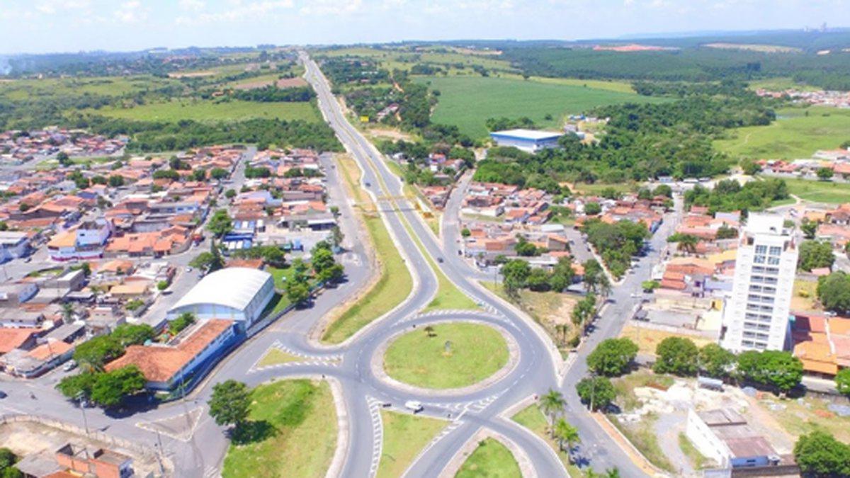 Concurso Prefeitura de Salto de Pirapora SP: vista aérea da cidade
