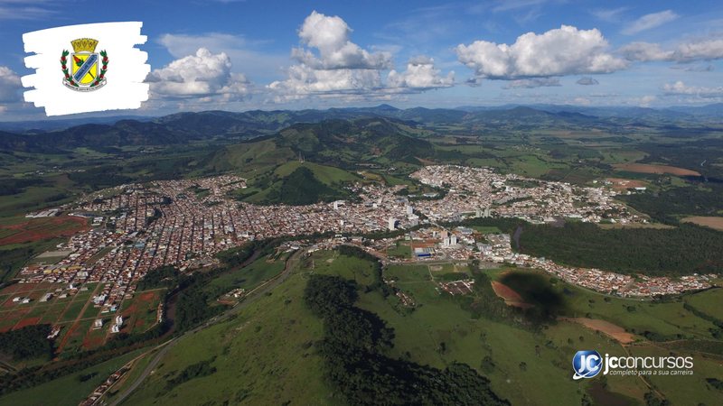 Concurso da Prefeitura de Santa Rita do Sapucaí: vista aérea do município