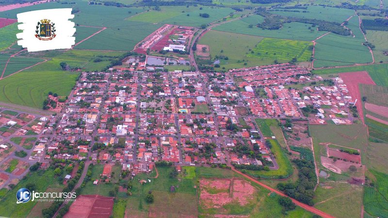 Concurso da Prefeitura de Dolcinópolis: vista aérea do município