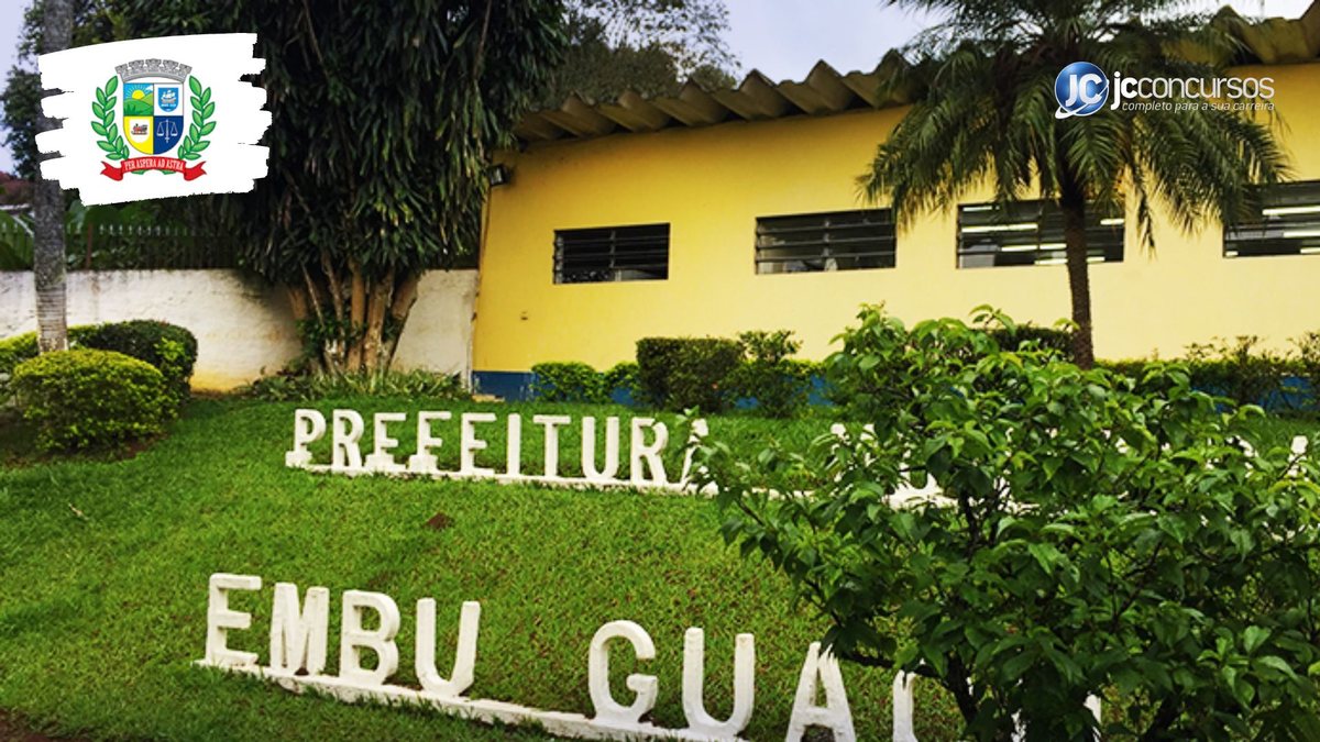 Concurso da Prefeitura de Embu-Guaçu: fachada do prédio do Executivo - Foto: Divulgação