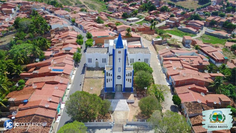 Concurso da Prefeitura de Farias Brito CE: vista aérea da cidade - Divulgação