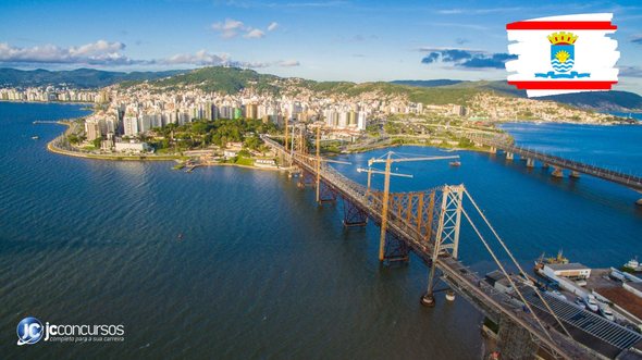 Concurso da Prefeitura de Florianópolis: vista aérea do município - Foto: Divulgação