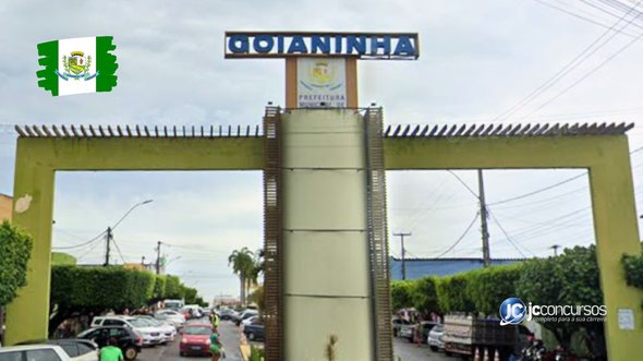 Concurso da Prefeitura de Goianinha RN: pórtico na entrada da cidade - Google Street View