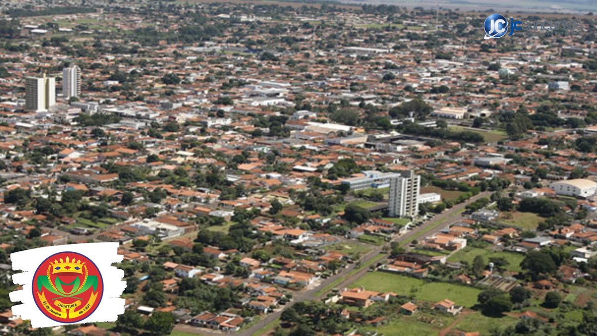 Concurso da Prefeitura Goiatuba GO: vista aérea da cidade - Divulgação
