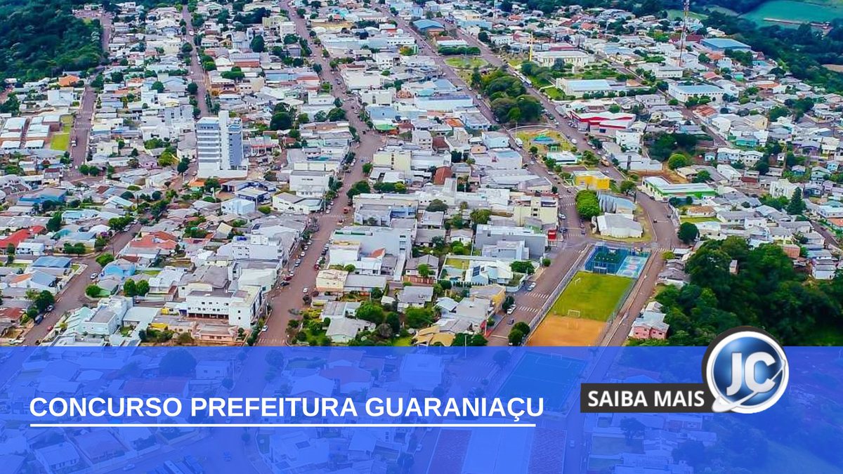 Concurso Prefeitura de Guaraniaçu - vista aérea do município