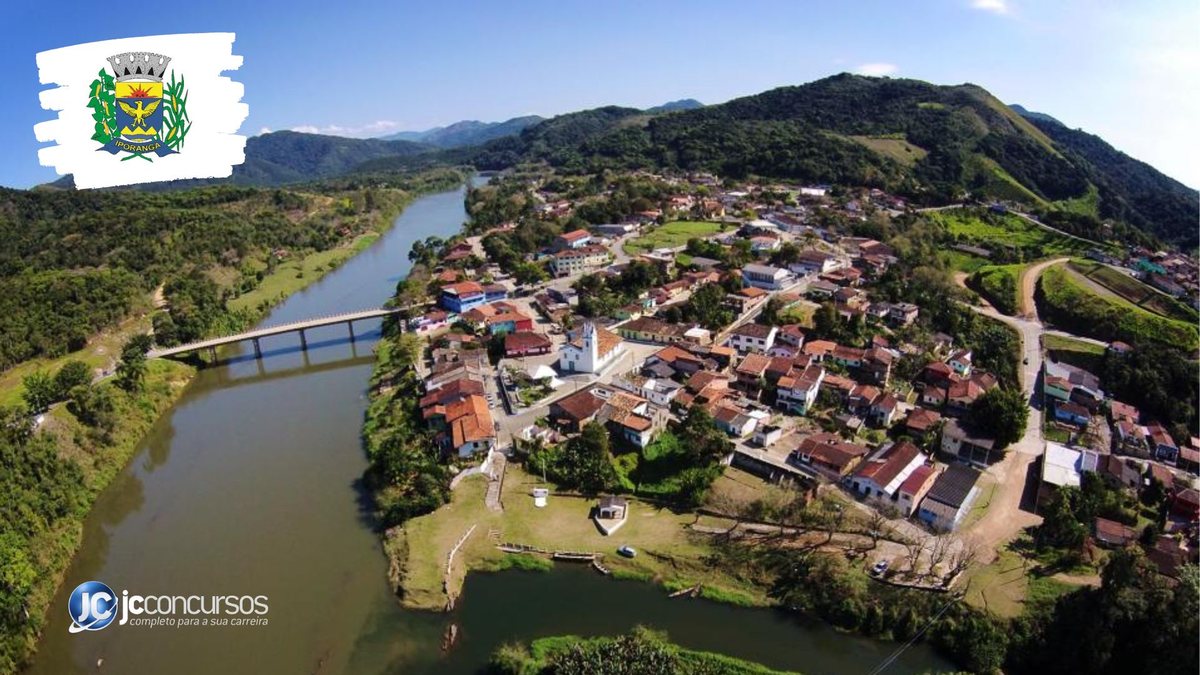 Processo seletivo da Prefeitura de Iporanga: vista aérea do município - Divulgação
