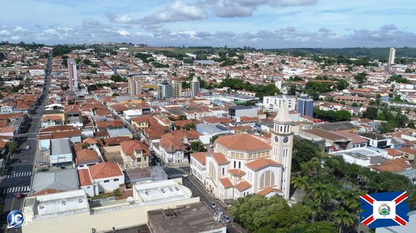 Concurso da Prefeitura de Itapira SP: vista aérea da cidade - Divulgação
