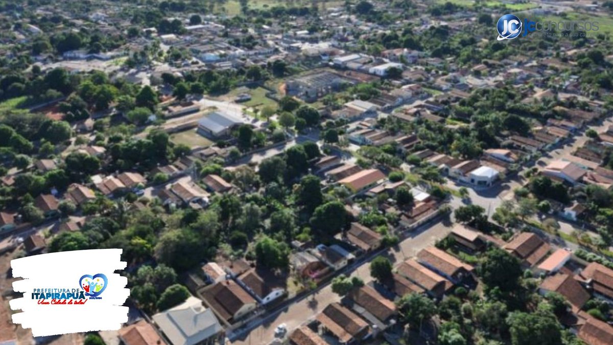 Concurso da Prefeitura de Itapirapuã GO: vista aérea da cidade