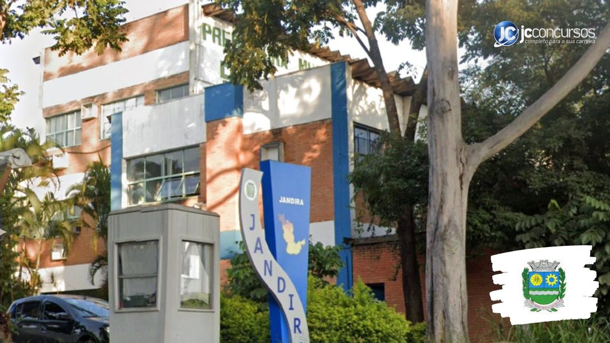Concurso da Prefeitura de Jandira: fachada da sede do Executivo - Foto: Google Street View