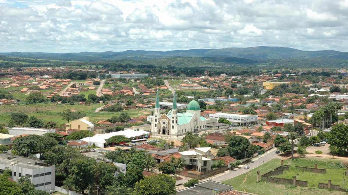 Concurso em Jaraguá GO: vista aérea da cidade