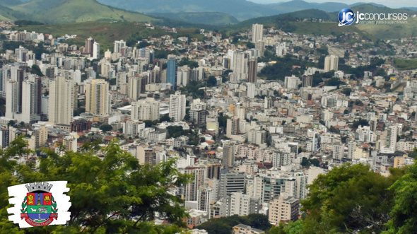 Concurso da Prefeitura de Juiz de Fora MG: vista aérea da cidade - Divulgação