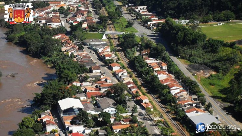 Concurso da Prefeitura de Lavrinhas SP: vista aérea da cidade - Divulgação