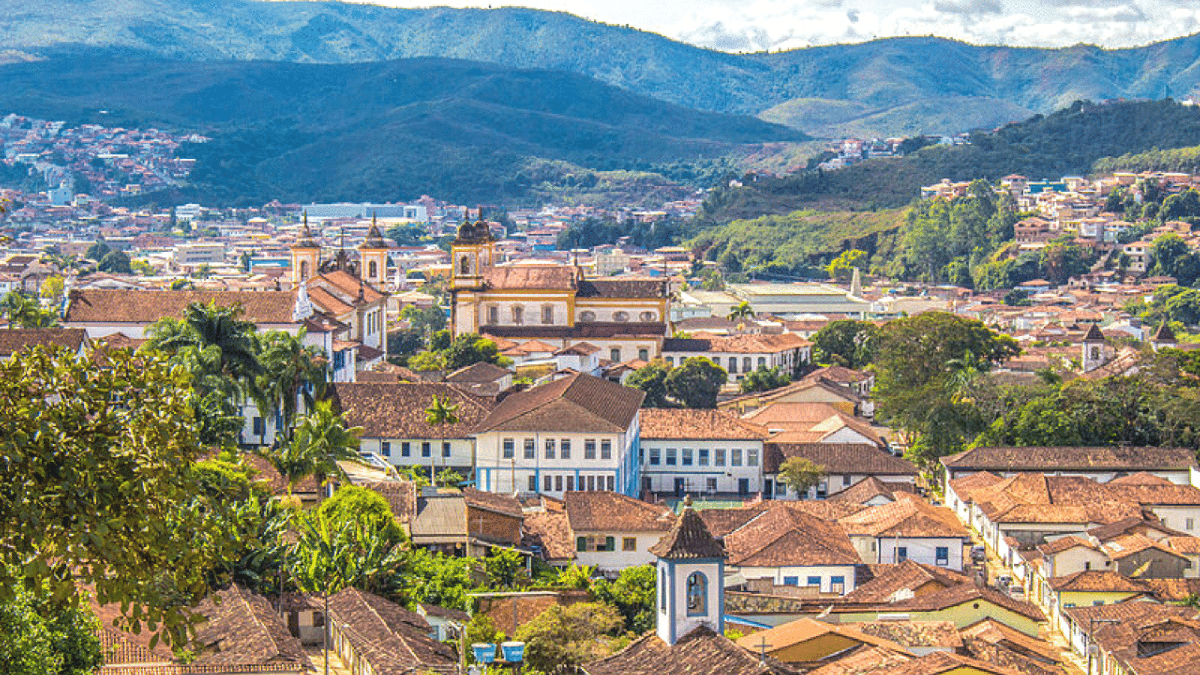 Cidade de Mariana, em Minas Gerais, vista do alto