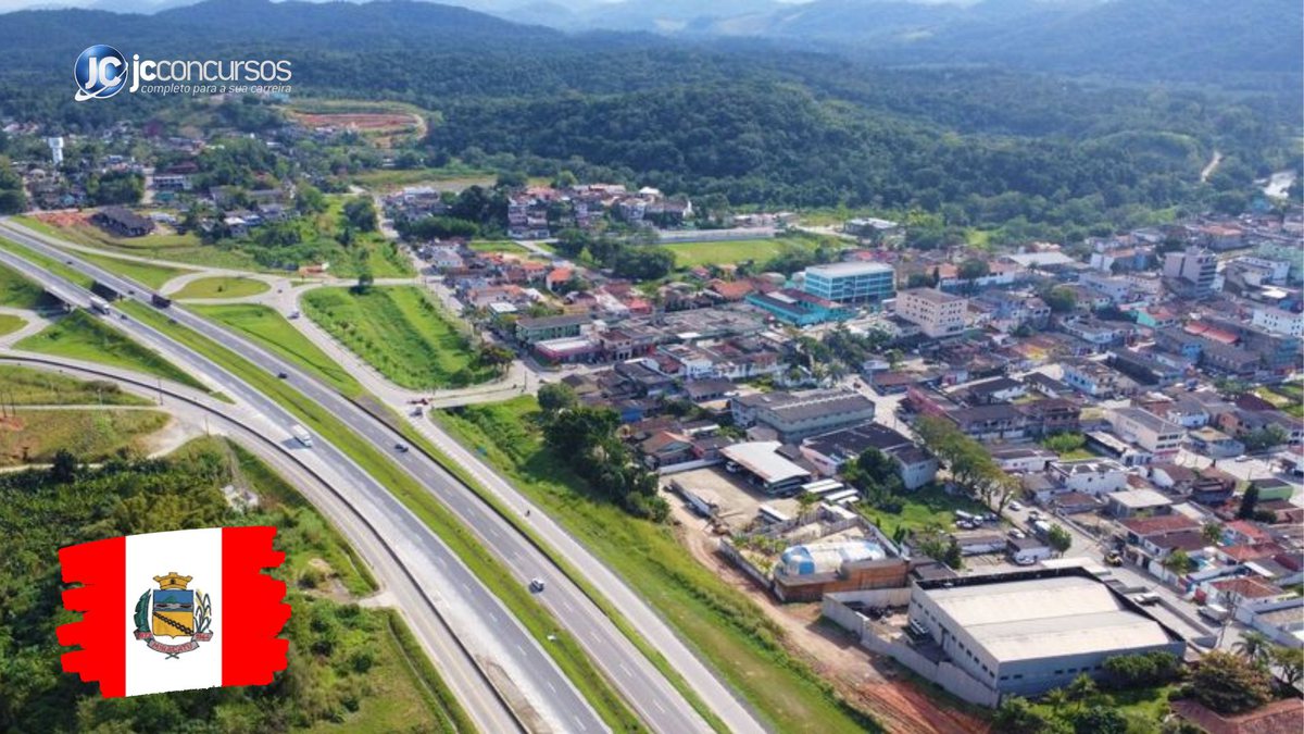 Concurso da Prefeitura de Miracatu: vista aérea do município
