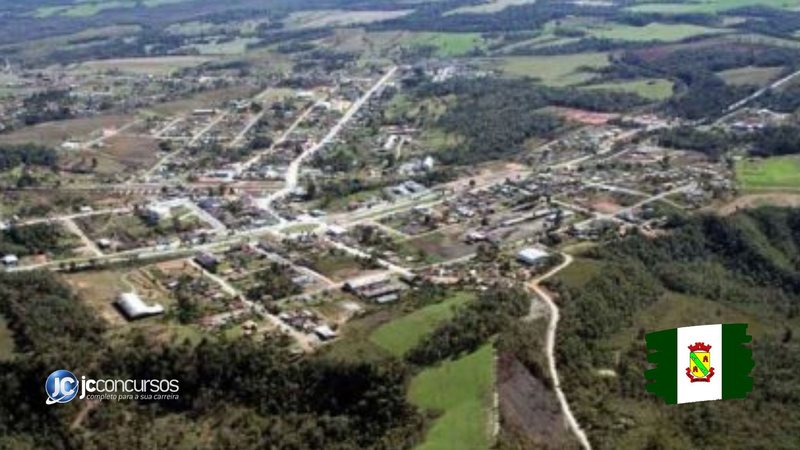 Processo seletivo da Prefeitura de Monte Castelo SC: vista aérea da cidade - Divulgação