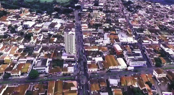 Concurso Prefeitura de Monte Santo de Minas: vista aérea da cidade - Divulgação