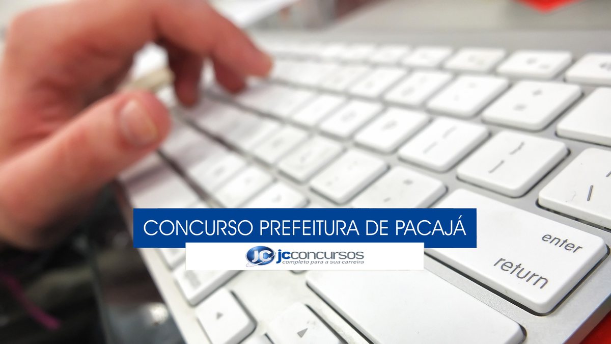 Concurso Prefeitura de Pacajá - mão posicionada sobre teclado - Rafael Neddermeyer - Câmara dos Deputados
