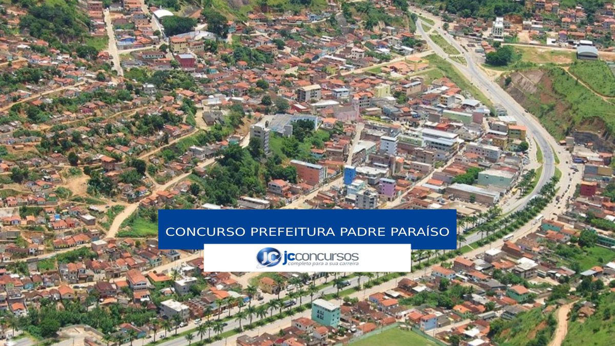 Concurso Prefeitura de Padre Paraíso - vista aérea do município - Divulgação