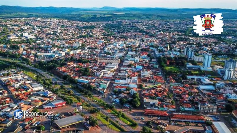 Concurso da GCM de Paracatu MG: vista aérea da cidade - Divulgação