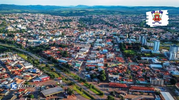 Concurso da GCM de Paracatu MG: vista aérea da cidade - Divulgação
