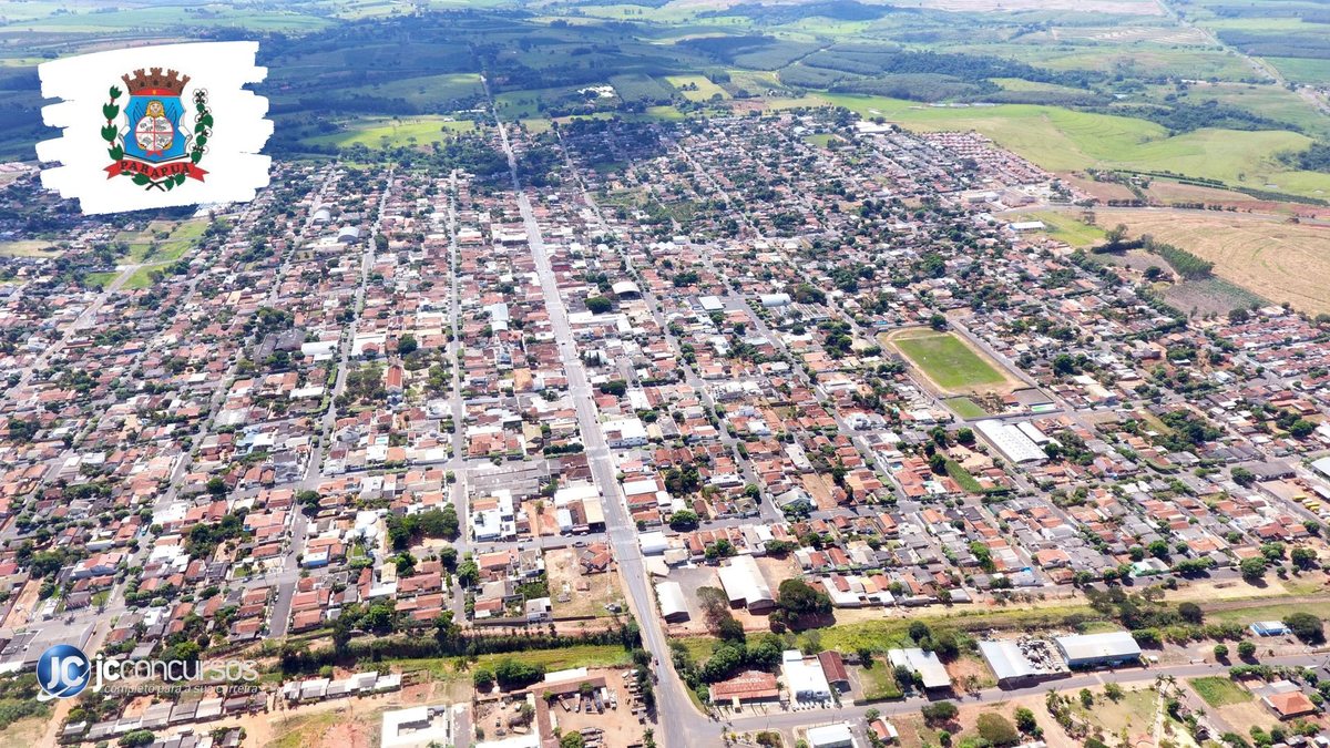 Concurso da Prefeitura de Parapuã: vista aérea do município