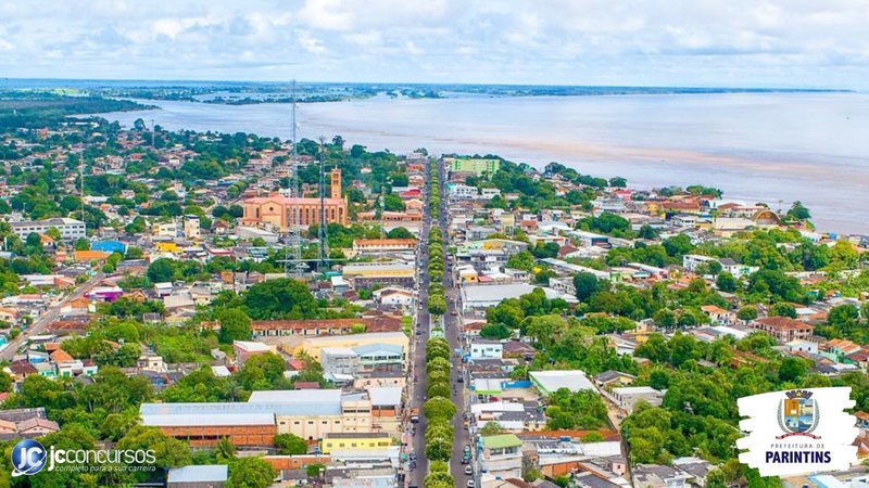 Processo seletivo da Prefeitura de Parintins AM: vista aérea da cidade