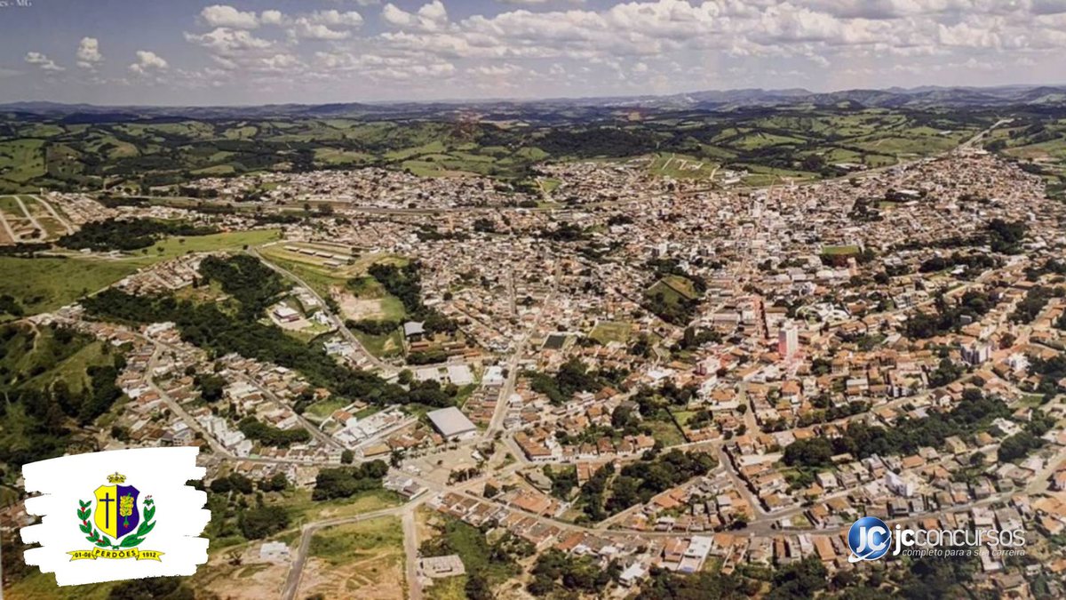 Concurso da Prefeitura de Perdões: vista aérea do município