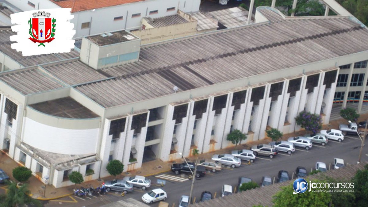 Concurso da Prefeitura de Pirassununga: vista aérea do prédio do Executivo - Divulgação