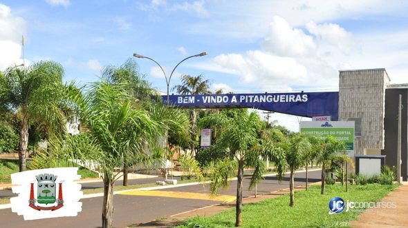 Concurso da Prefeitura de Pitangueiras: portal de entrada do município - Foto: Divulgação