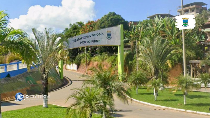 Concurso da Prefeitura de Porto Firme MG: Pórtico de entrada da cidade