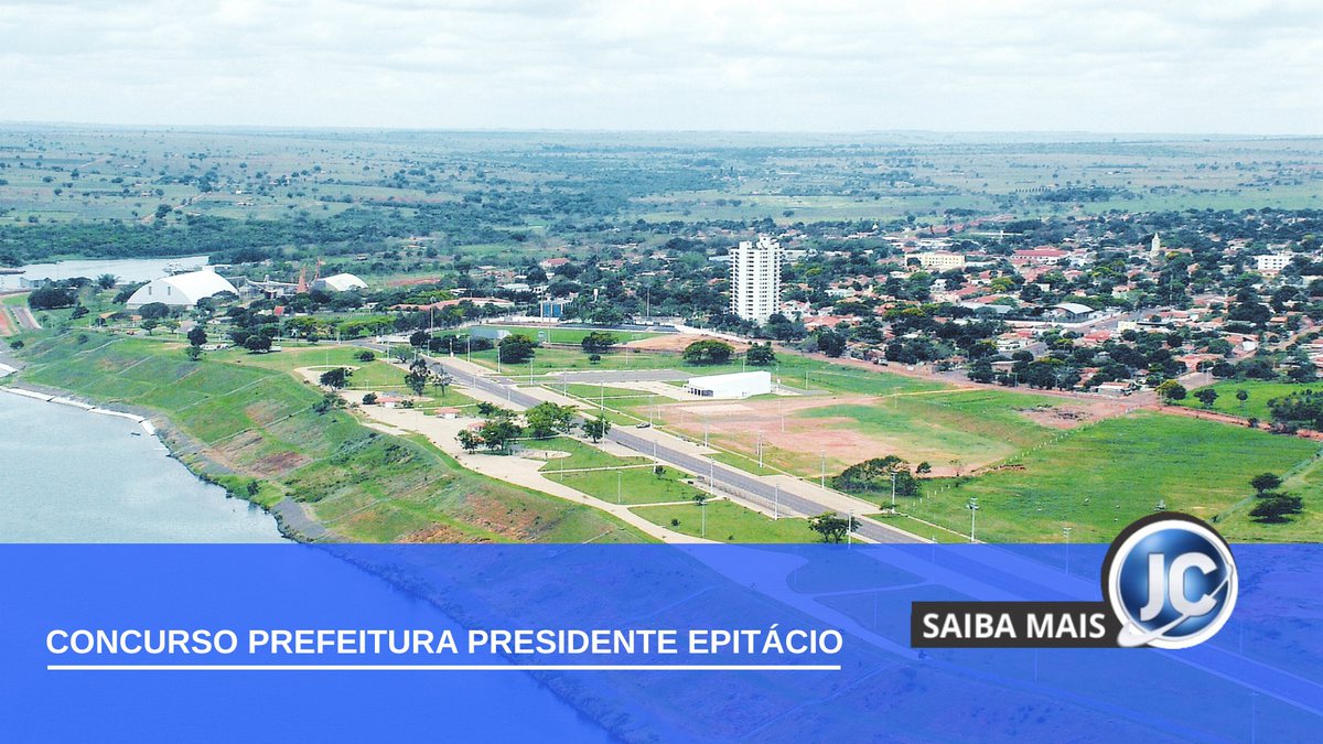 Concurso Prefeitura de Presidente Epitácio: vista aérea do município