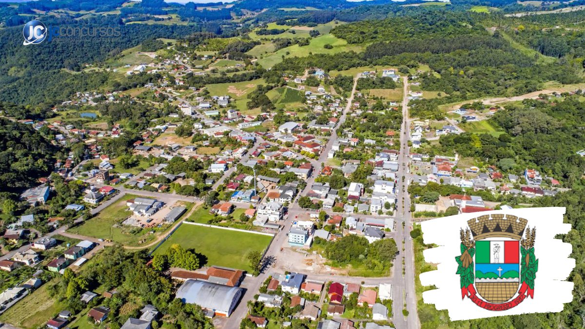 Concurso da Prefeitura de Progresso RS: vista aérea da cidade
