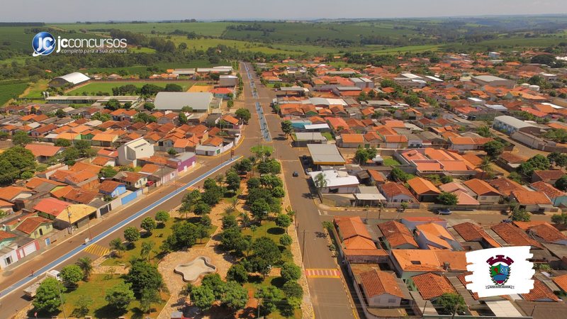 Concurso da Câmara de Ribeirão Corrente: vista aérea da cidade