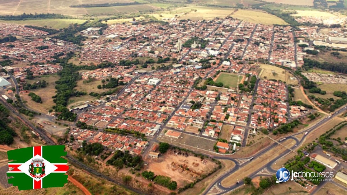 Concurso da Prefeitura de Santa Adélia: vista aérea do município