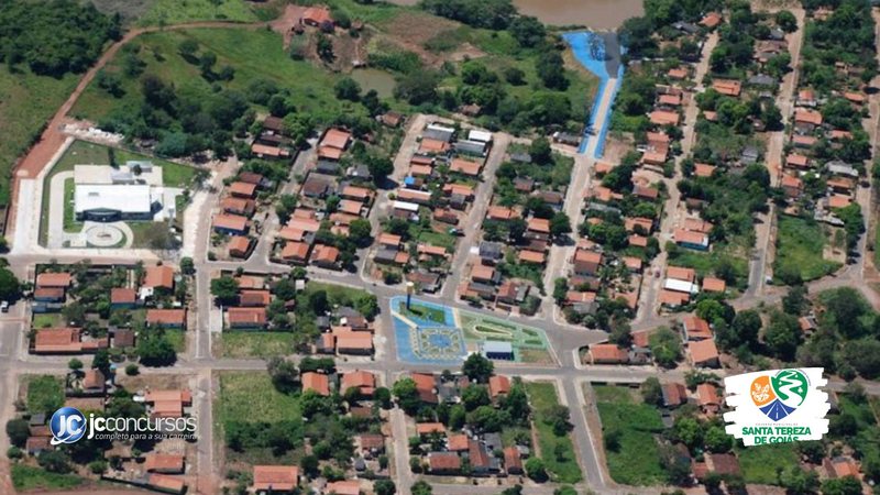 Concurso da Prefeitura de Santa Tereza de Goiás: vista aérea da cidade