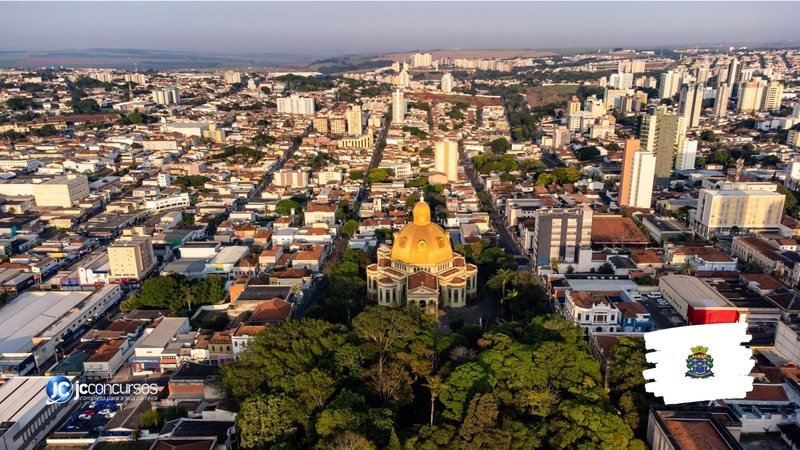 Concurso da Prefeitura de São Carlos: vista aérea do município