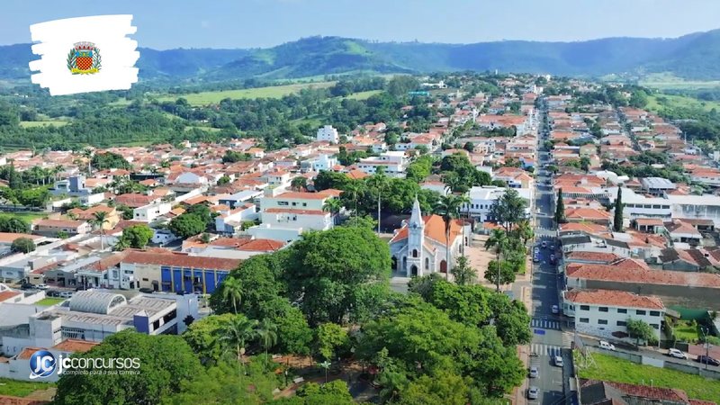 Concurso da Prefeitura de São Pedro: vista aérea do município