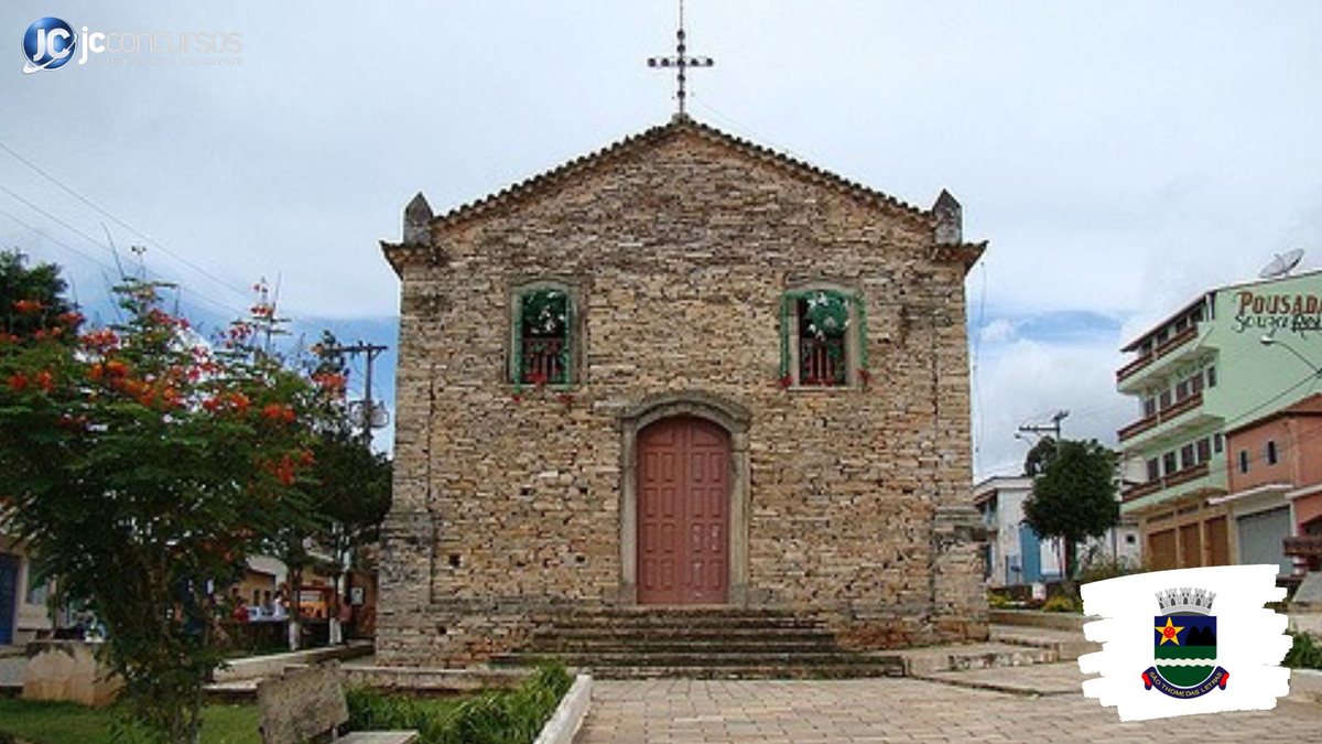 Concurso de São Thomé das Letras MG: fachada da igreja de pedra